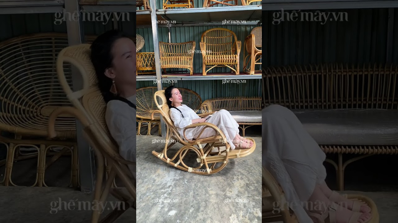 Ghế mây bập bênh dương gia