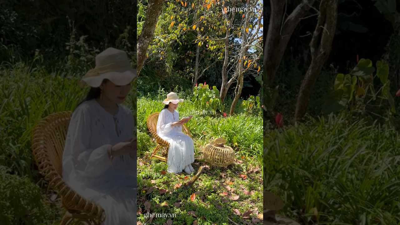 Ghế mây Sen thư giãn