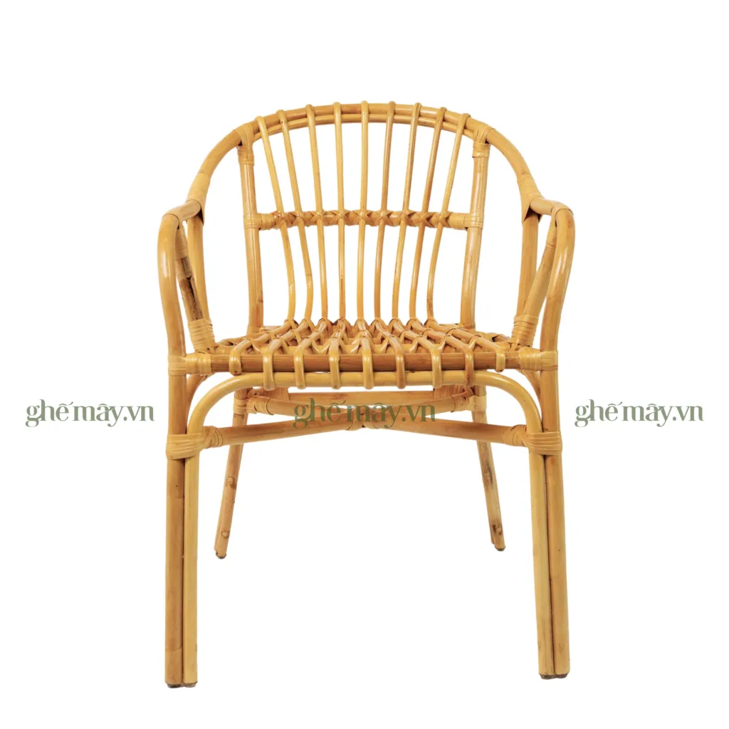 chính diện ghế mây áo khoác