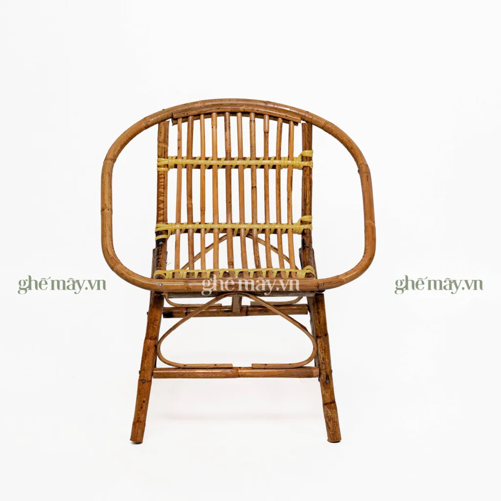 chính diện ghế mây sò mini