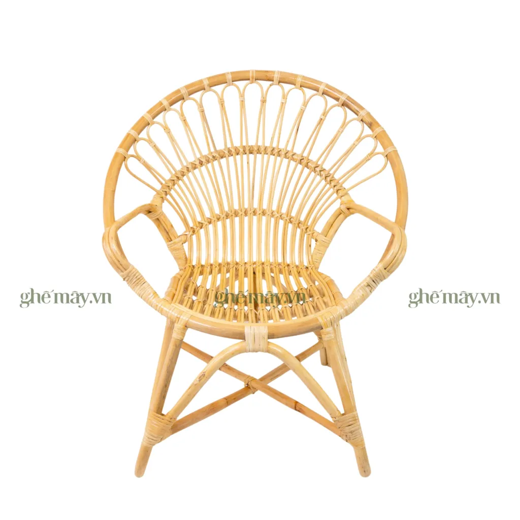 chính diện ghế mây đuôi công